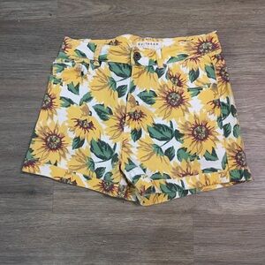 Bullhead Yellow Floral Jean Shorts
